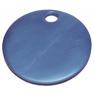 Circle, 25x25mm, 1.5mm, anodized aluminum, blue
