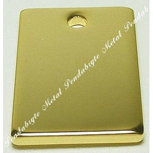 Rectangle, 15x25mm, gold-plated