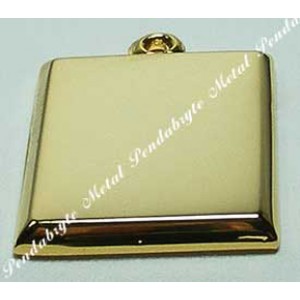 Rectangle, 18x22mm, 3-D, gold-plated