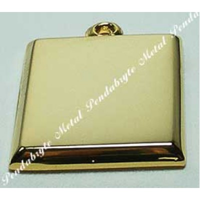 Rectangle, 18x22mm, 3-D, gold-plated