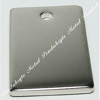 Rectangle, 15x25mm, nickel-plated