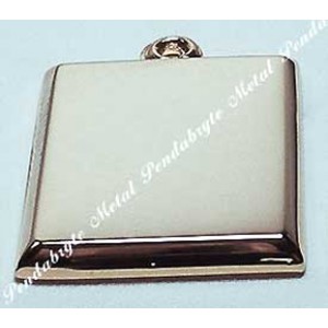 Rectangle, 18x22mm, 3-D, nickel-plated