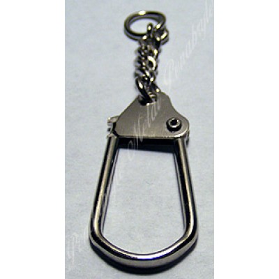 (25-PC pack) Standard-Size clip key-chain, 15x60mm, nickel-plated