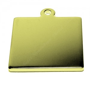Square, 25x25mm, gold-plated Square, 25x25mm, gold-plated
