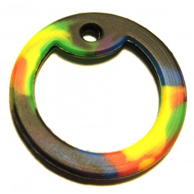 (25-PC pack) Silicone dog tag guard for 29x50 dog tag, Tie-Dye